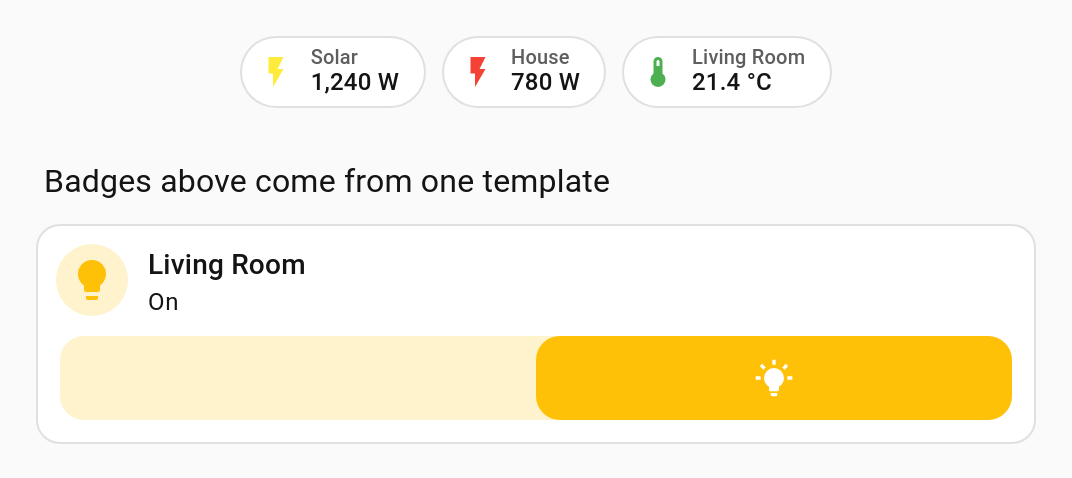Badges from one template