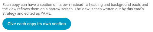 The button that gives each copy of a repeat its own section