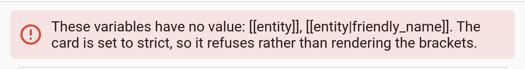 A card refusing because a variable has no value